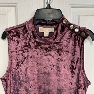 NWOT Michael Kors Velvet Dress Size Small Mauve/Plum Color